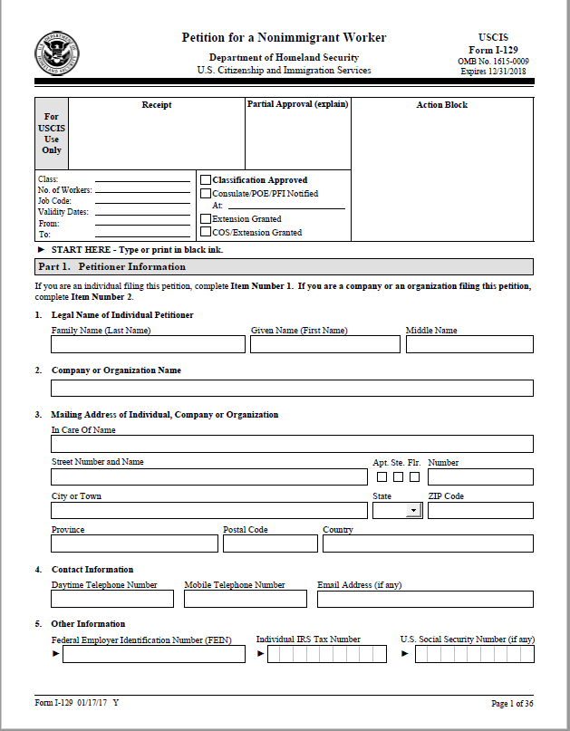 I-129 is one of the last steps of h2b certification