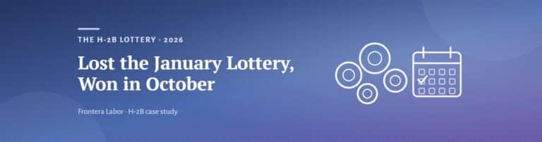 Illustration of lottery balls and a calendar for an H-2B lottery case study